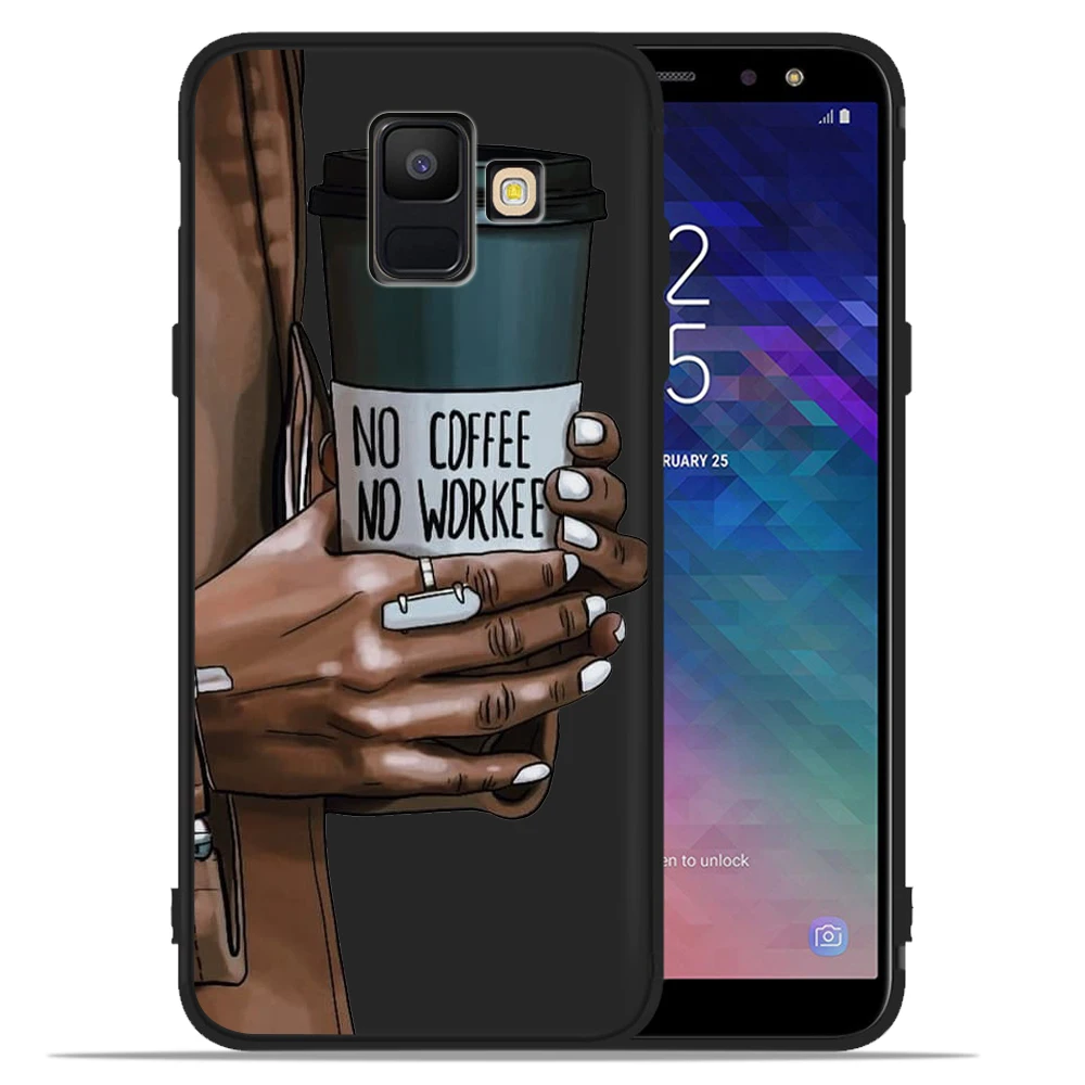 Чехол с цветочным рисунком для Samsung A720, модная женская обувь на высоком каблуке, кофейный чехол для Samsung A320 A520 A9 A6 A7 A8 Plus A3 A5 A7 Etui
