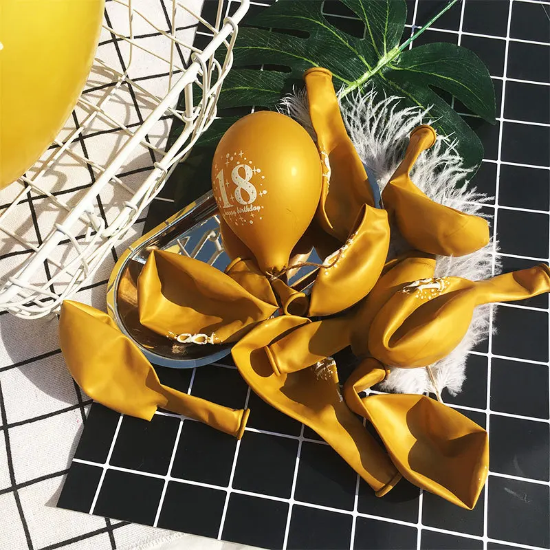 

ZLJQ 18th Happy Birthday Party Balloons, Supplies & Decorations - 33 Pc Set -18 Years Foil Balloon 12" Latex Balloon