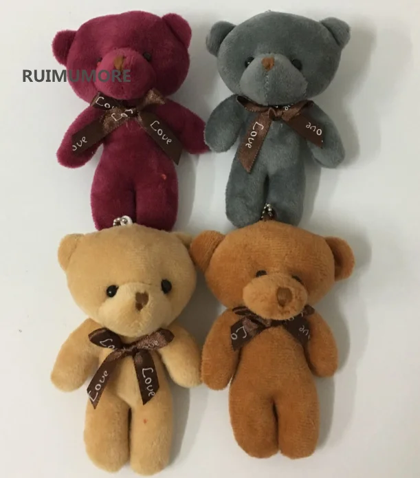 Много цветов-Горячая Свадьба Bowknot медведь чучело плюшевая игрушка кукла, подарок брелок медведь детские игрушки