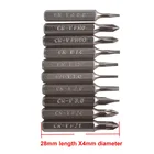 Набор бит для драйвера Cr-V хорошего качества, 10 шт., включая PH0,PH00,T4,T5,PZ0,PZ1,SL2,SL3,Point 1,0, 5-звездочные винтовые бит: 0,8