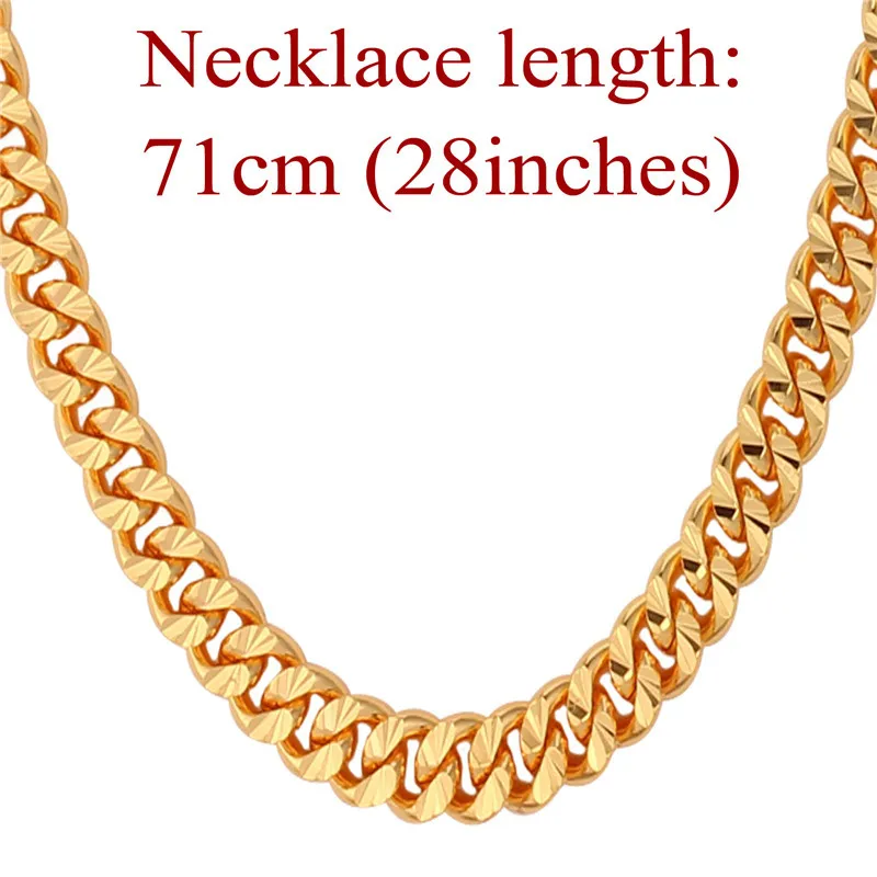 gold color 28 inches Цепочка Starlord для мужчин, винтажное золотое ожерелье, 6 мм, 55 см, 22 дюйма, модное мужское ожерелье, кубинская цепочка, ювелирное изделие N838 - Окраска металла: gold color 28 inches