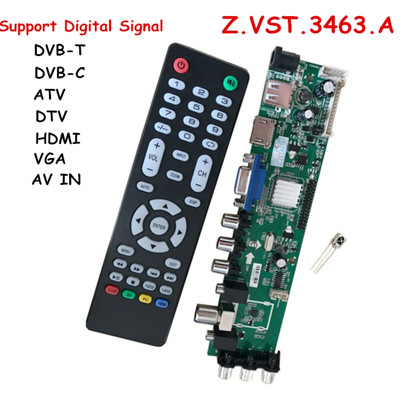Z. VST.3463.A поддержка DVB C T T2 вместо T. RT2957V07 Универсальный ЖК ТВ контроллер драйвер