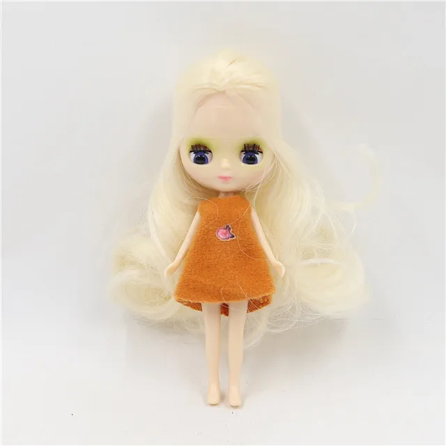 Y Фабрика blyth мини-кукла 10 см BJD нормальная кукла тела, случайное платье - Цвет: Y