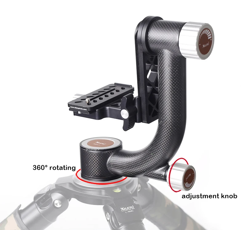 XILETU XGH-1 Pro сверхмощный карданный штатив из углеродного волокна Стабилизатор главный быстросъемная пластина для телеобъектива фотографии птицы