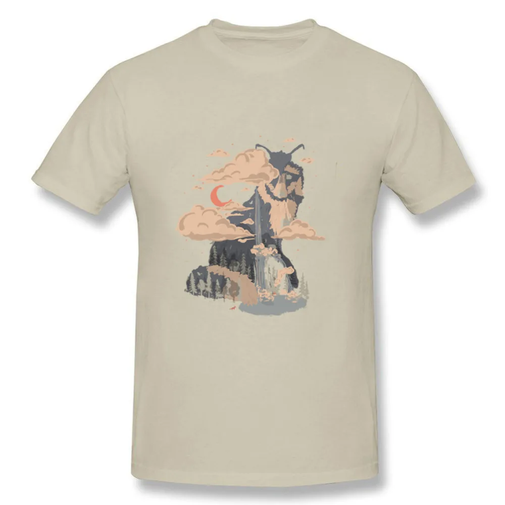 Футболка мужская в стиле панк приталенная рубашка под ногу лисы Корейском