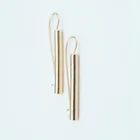 Женские длинные серьги FJ, медные серьги цвета розового золота 585 пробы