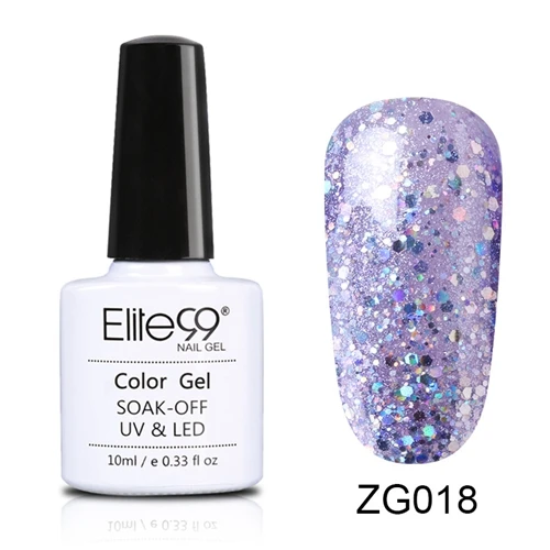 ZG018 Elite99 10 мл Блестящий жемчужный Гель-лак для ногтей замачиваемый УФ-Гель-лак Полупостоянный Блеск Гель-лак для маникюра гели для дизайна ногтей - Цвет: ZG018