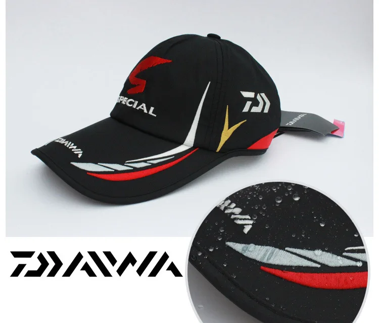 Daiwa специальная Новинка, Мужская Регулируемая солнцезащитная Кепка, спортивная бейсболка, шляпа для гольфа, рыбалки, солнцезащитная Кепка, черная, белая солнцезащитная Кепка