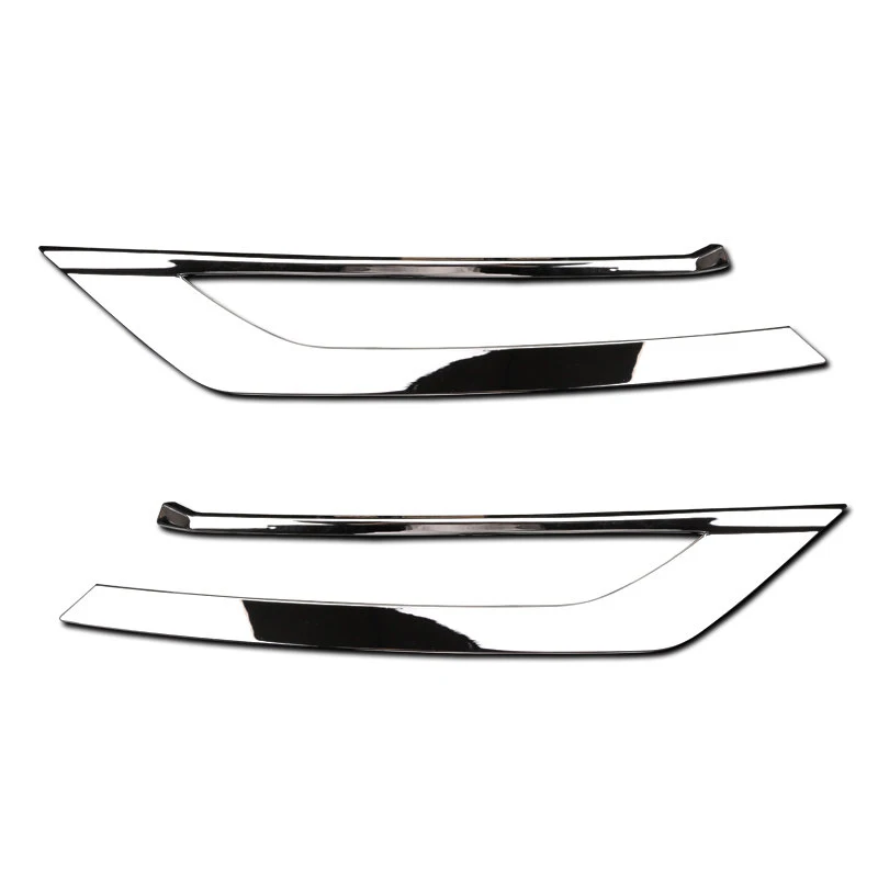 

Car Styling 2PCS ABS Chromed Front Fog Light Lamp Decoration Strips Cover Trim For VOLVO S90 2017 2018 2019