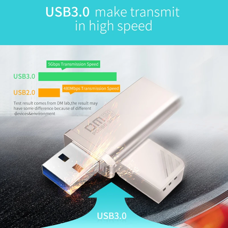 DM специальное предложение USB флеш-накопитель 128 ГБ металл 64 флешка 3 0 карта памяти