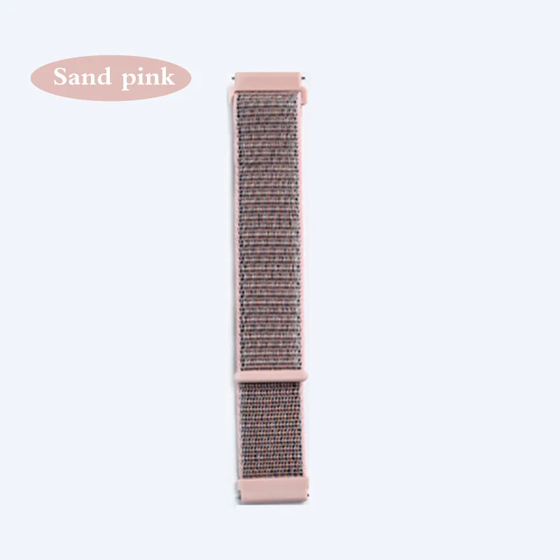 Sand Pink Спортивный нейлоновый ремешок для Xiaomi Amazfit ремешок Bip браслет huawei часы GT Honor Magic Huami Amazfit rhythm Stratos 2 band часы - Цвет: Sand Pink