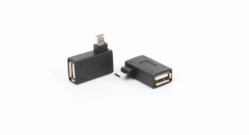 Микро-адаптер USB 2 0 мама-папа Micro OTG источник питания 2018 порт 90 градусов левый