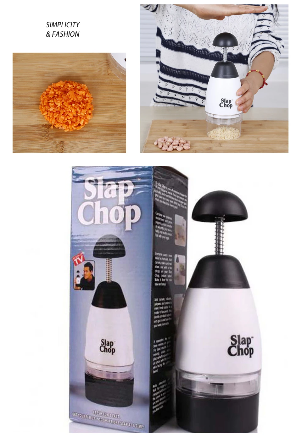 Нержавеющая Сталь Ручной пресс для чеснока дробилка соковыжималка Slap Chop еда измельчитель лук резак овощи фрукты имбирь чеснок дробилка