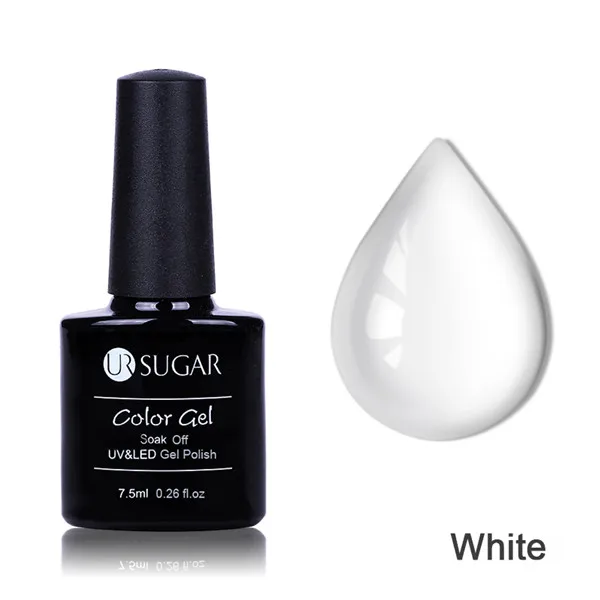 White Ur Sugar 7,5 мл Опаловый Желейный гель замачиваемый УФ-Гель-лак для маникюра, нейл-арта, полувернис, Перманентный лак, лак для ногтей DIY - Цвет: White