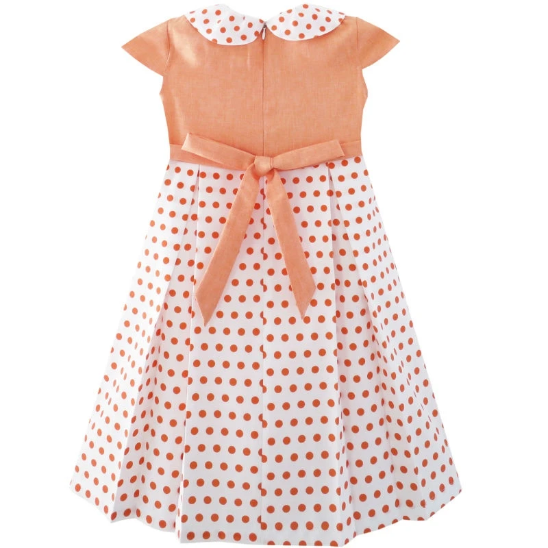 Sunny Fashion платья для девочек новогодние костюмы Полька Точка Школьная форма