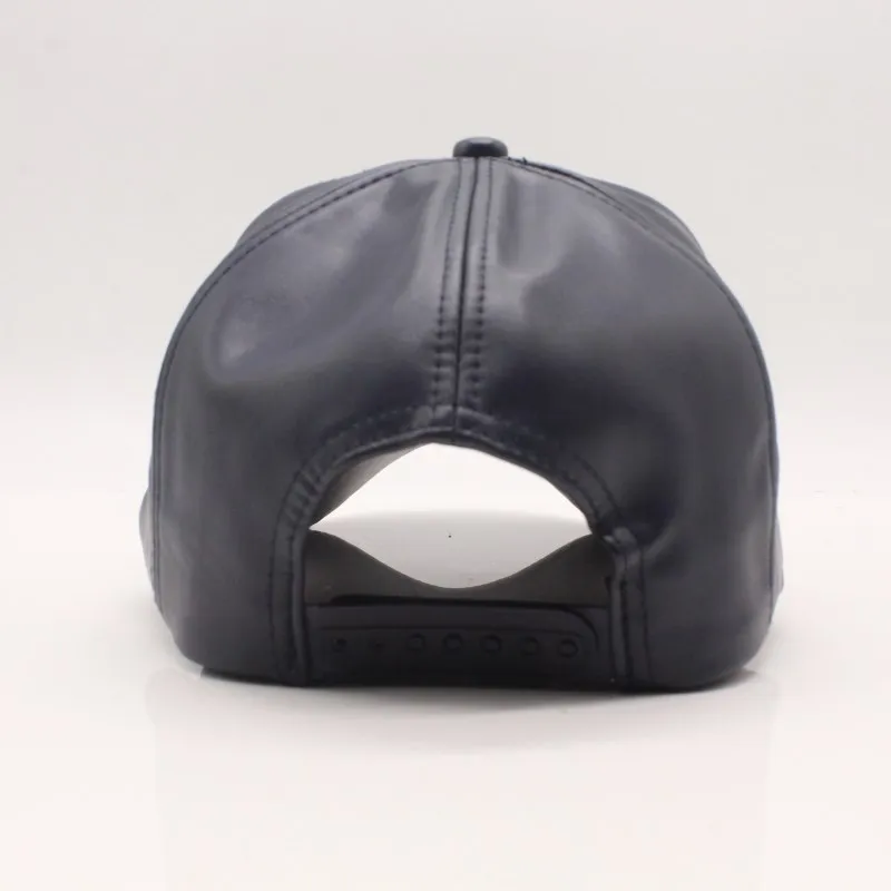 Кепка из высококачественной кожи для мужчин и женщин однотонная зимняя