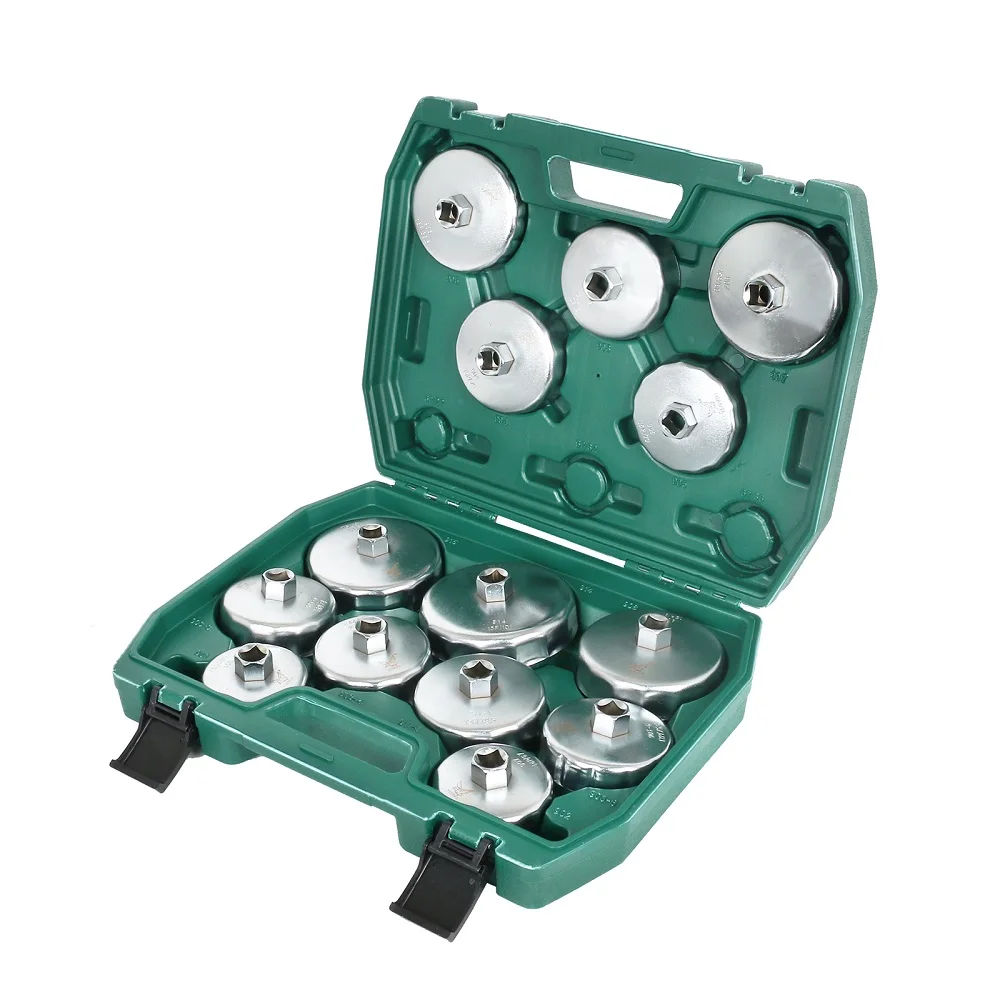 Универсальный Авто 14 шт. масляный фильтр гаечный ключ Набор чехол для хранения