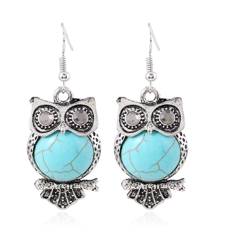 LOVBEAFAS Винтажное колье ожерелье ювелирный набор с совой серьги для женщин