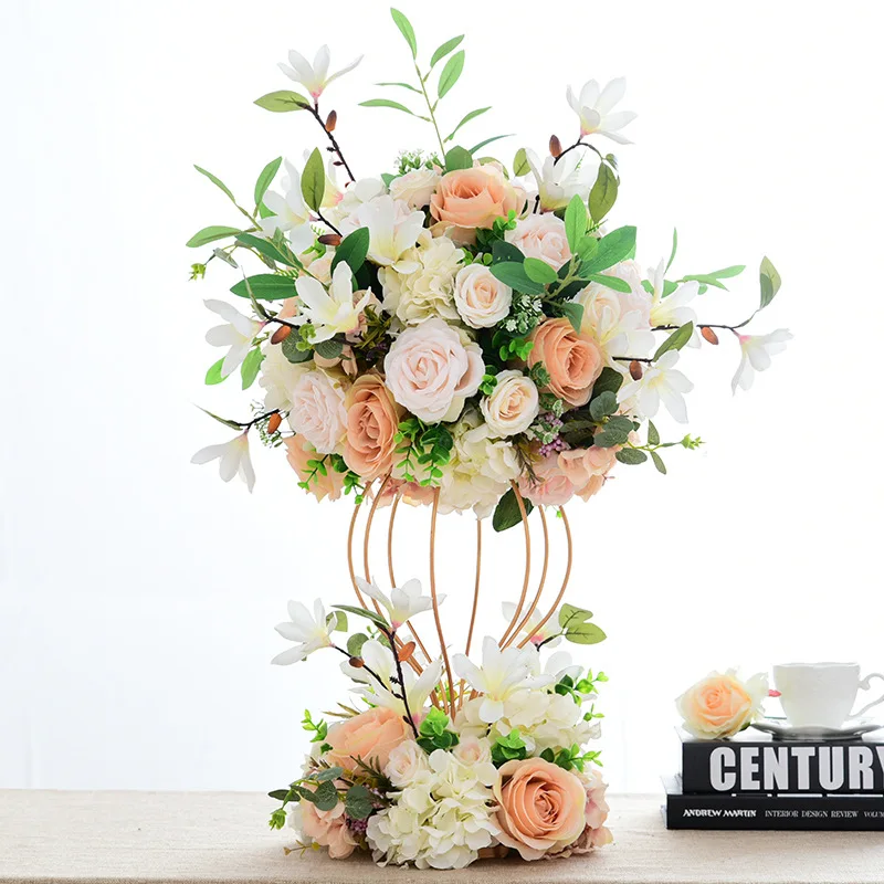 Высококачественный Свадебный обеденный стол искусственные цветы шар дорога