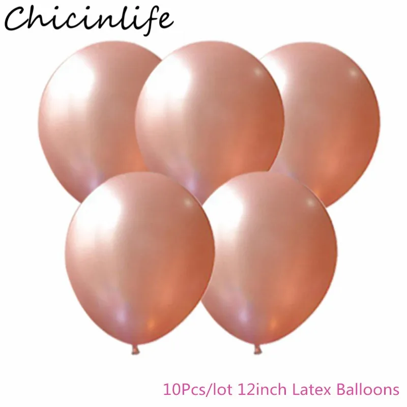 Chicinlife 10 шт 12 дюймов цвета шампанского/розового золота латексные воздушные шары