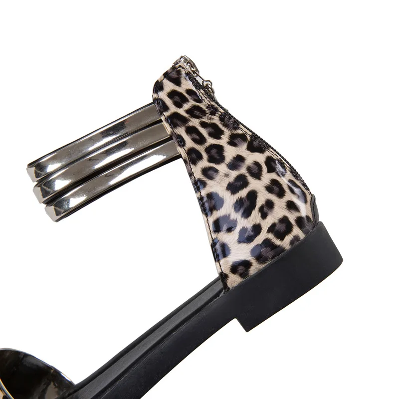 HEE GRAND/леопардовые сандалии-гладиаторы коллекция 2017 года сезон лето пляжная обувь