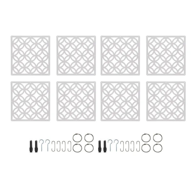 White Style 1 8pcs 4/8 шт. перегородкой висит Экран s перегородка для гостиной панелей перегородки складной Экран Шторы 29 см х 29 см DIY домашний декор - Color: White Style 1 8pcs