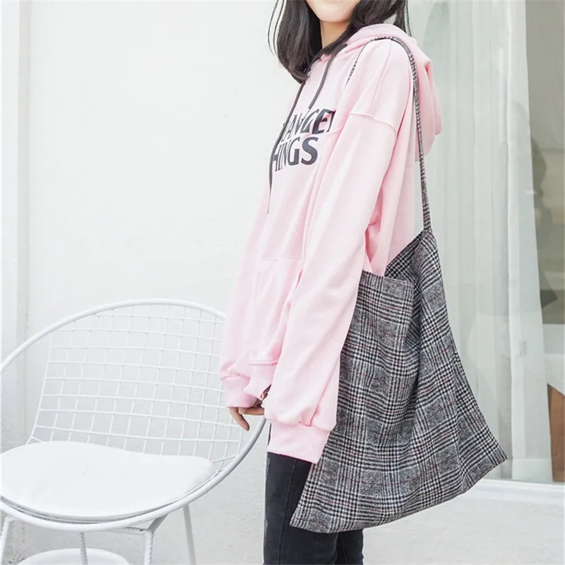 Checker шерсть на одно плечо ручной Street похлопывая роскошные сумки женские