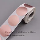 500 шт., круглые наклейки 40 мм * 40 цвета розового золота и золота