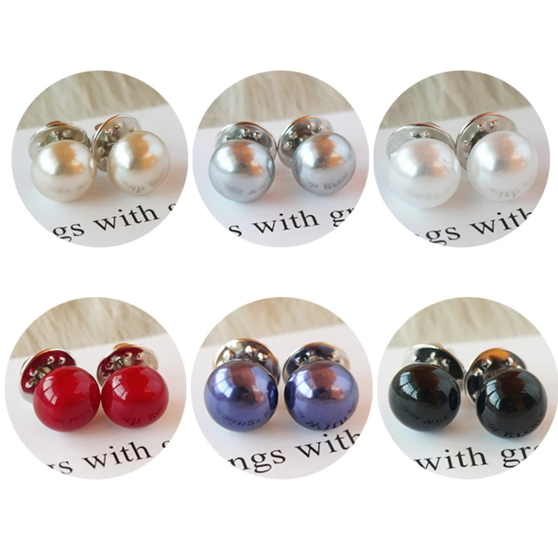 DoreenBeads 5 шт. диаметр 1 2 см круглый искусственный жемчуг значок модная брошка