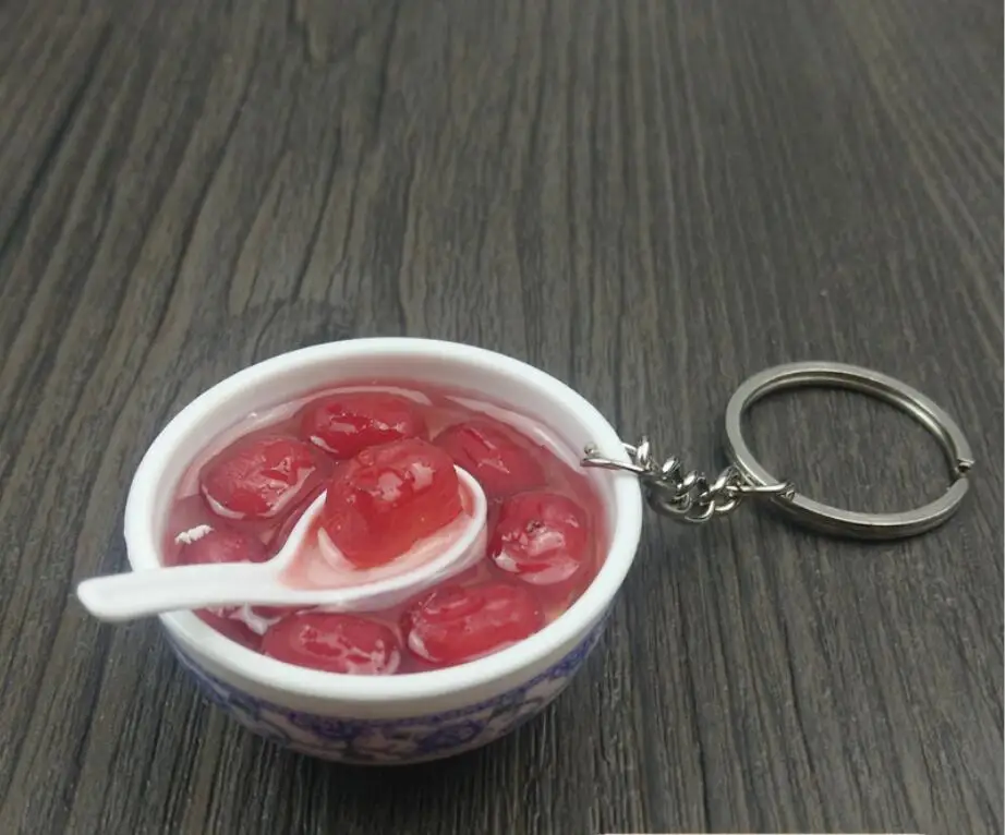Food31 Мини-Имитация еды милый брелок для ключей для машины, сумки, ключей Мини-миска еда 14 дизайн для женщин сумка Шарм брелок для ключей Mujer ювелирные изделия 1-17169 - Цвет: Food31