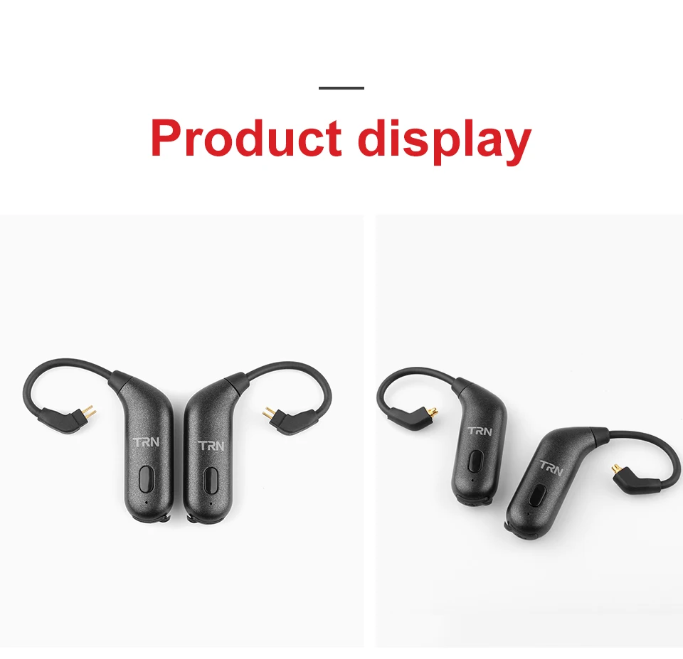 TRN Bluetooth V5.0 MMCX/0.75 Pin BT20S Ear Hook Connector Earphone Bluetooth Adapter HIFI ATP-X For TRN V80/X6/ IM2/ST1/i8