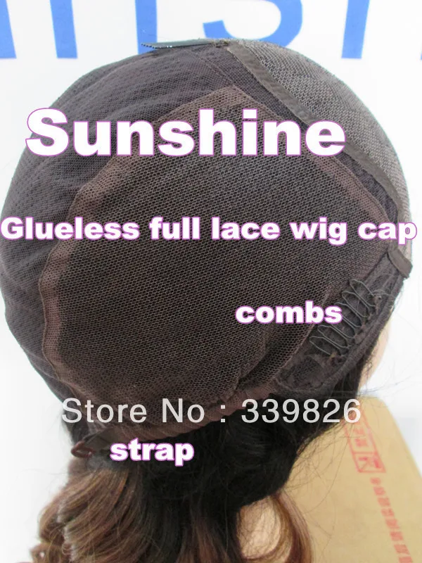 Factory Wholesale peruvian hair #1b highlight red natural straight glueless full lace 100% human wig Free Shipping |