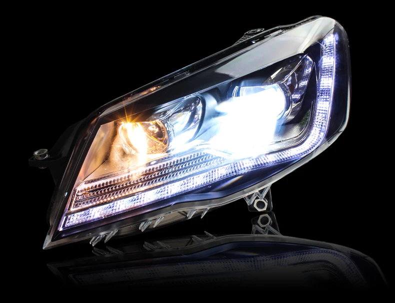 Ownsun Eagle Eyes светодиодный DRL Bi-xenon проектор линзы фары для VW Bora 2013