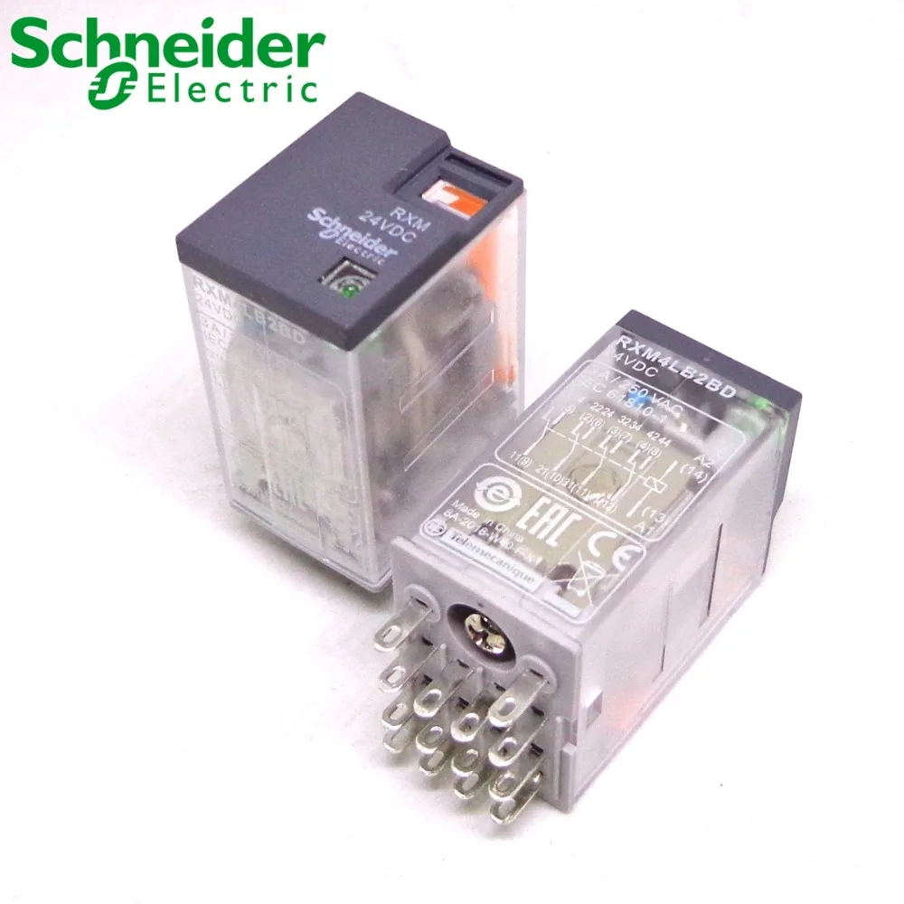 5 шт. реле Schneider RXM4LB2BD RXM4LB2P7 RXM4LB2F7 RXZE1M4C 4CO 3A 24VDC 230VAC 120VAC абсолютно и реле Schneider
