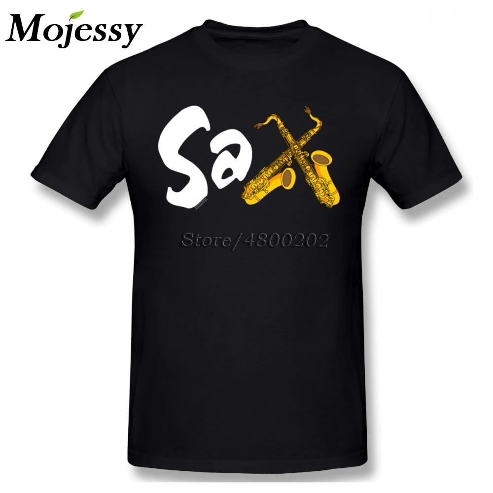 Музыкальный инструмент футболка с саксофоном для мужчин плюс размер цифровая