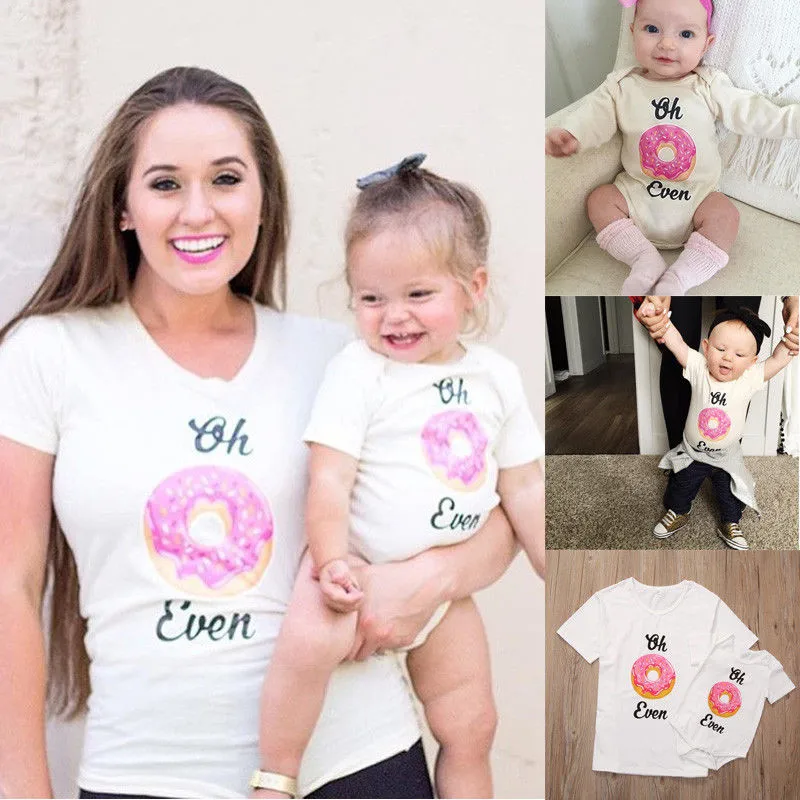 Одинаковые футболки для всей семьи Детский комбинезон новорожденных футболка с