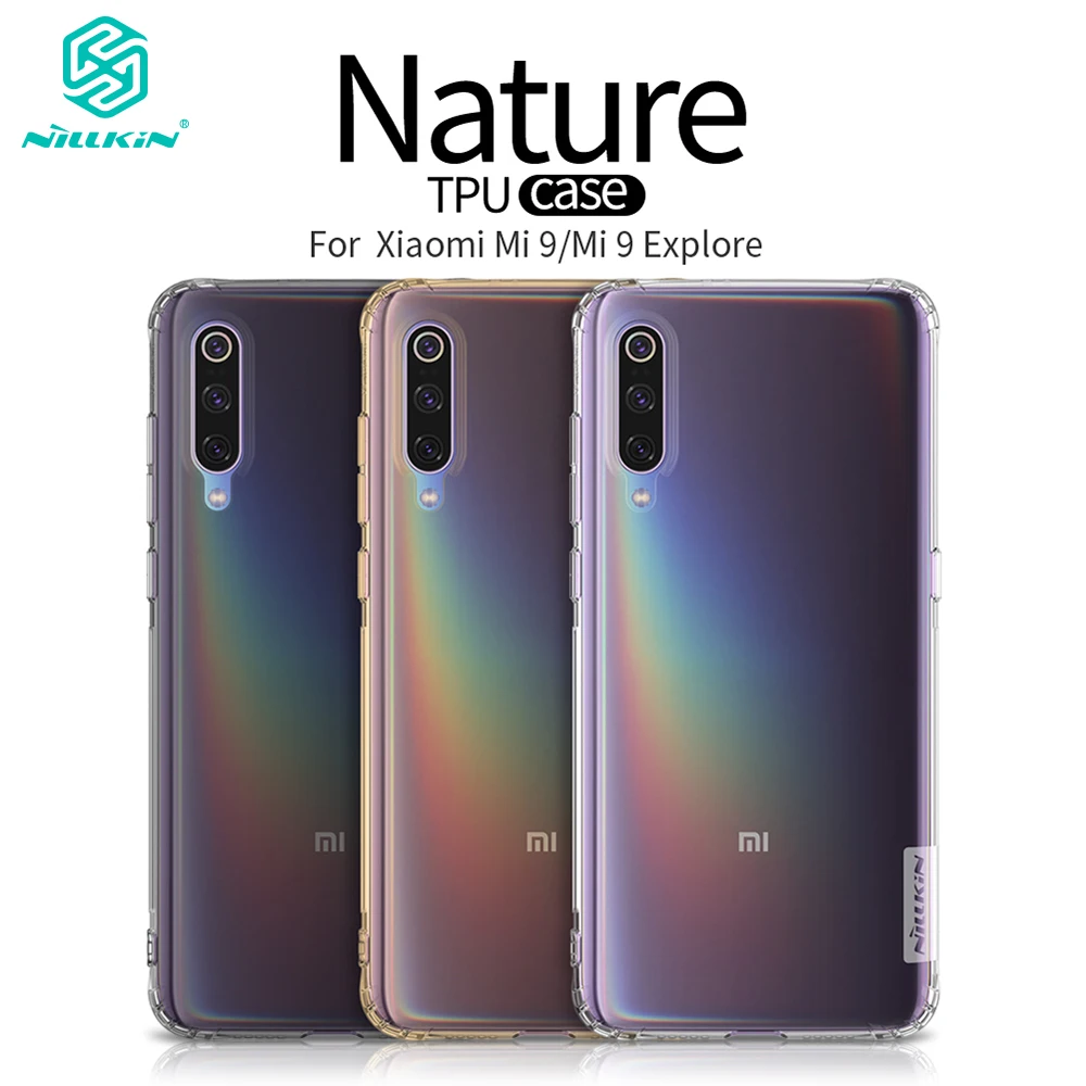 Мягкий чехол Nillkin из ТПУ для Xiaomi Mi 9 / оригинальный тонкий прозрачный защитный