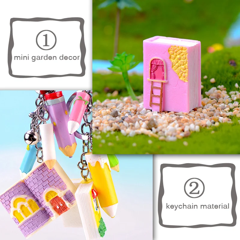 BAIUFOR искусственная смола мультяшный книжный дом Волшебная сказочная кабина