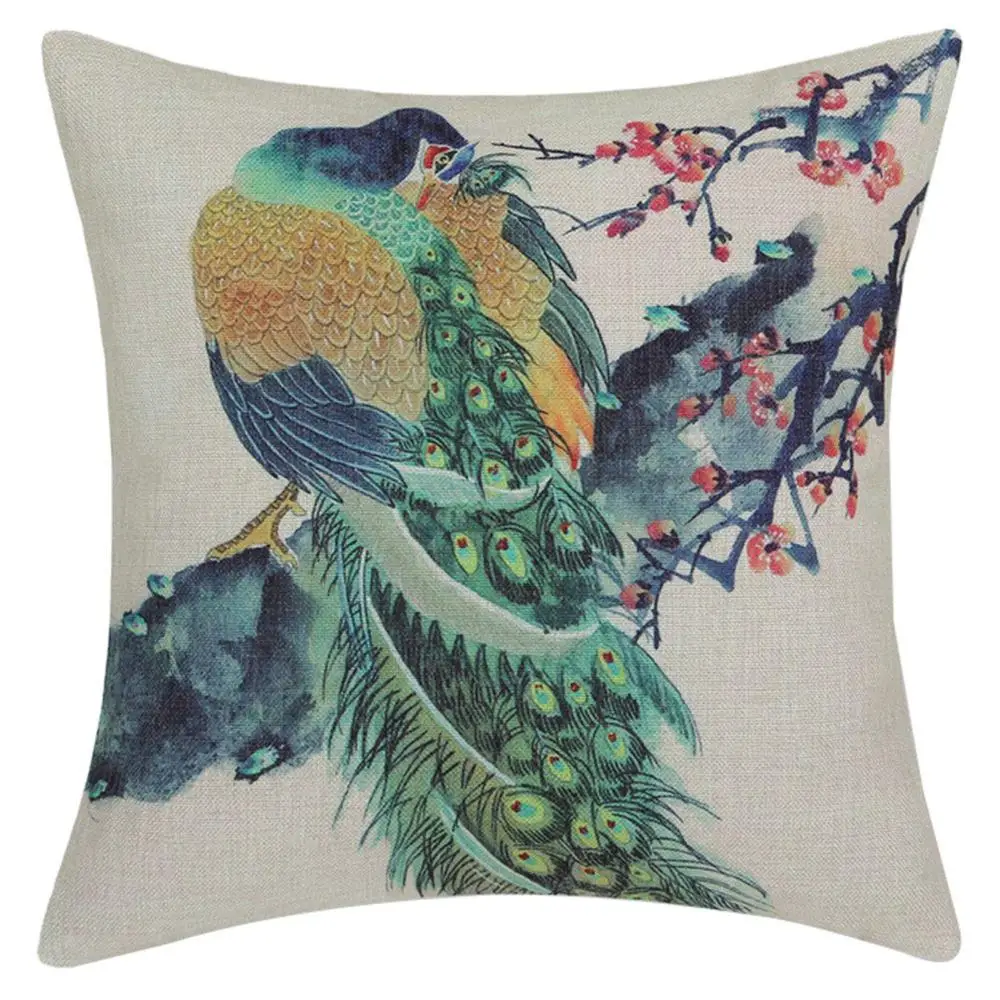 Гостиная стул украшения павлин Подушки перья распространения очаровательный