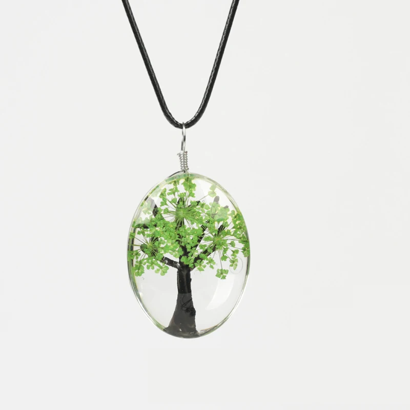 Ожерелье SUTEYI с сушеными цветами из дерева жизни ожерелье подвесками