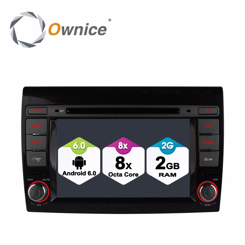 Автомобильный DVD-плеер HD 1024 Octa Core 2 Гб RAM Android 6 0 для Fiat Bravo 2007 2008 2009 2010 2011 2012 2013 2014 GPS