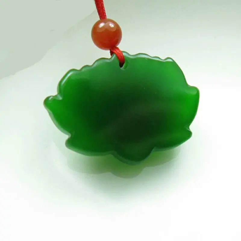 KYSZDL натуральный зеленый Hetian YU Снежный Лотос кулон модный цветок камень ожерелье