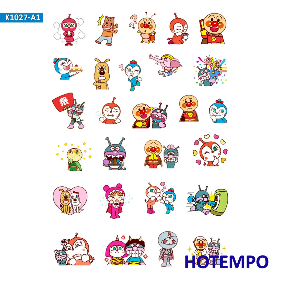 Anpanman Dokin-chan наклейки с баикинманом для девочек Дети подарок самодельная буква дневник в стиле Скрапбукинг Канцтовары Pegatinas наклейки