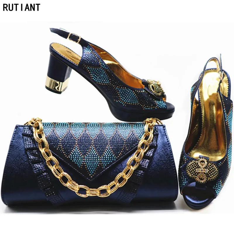 Новый дамский комплект из обуви и сумки для свадебной вечеринки Sandalias Rasteiras Femininas