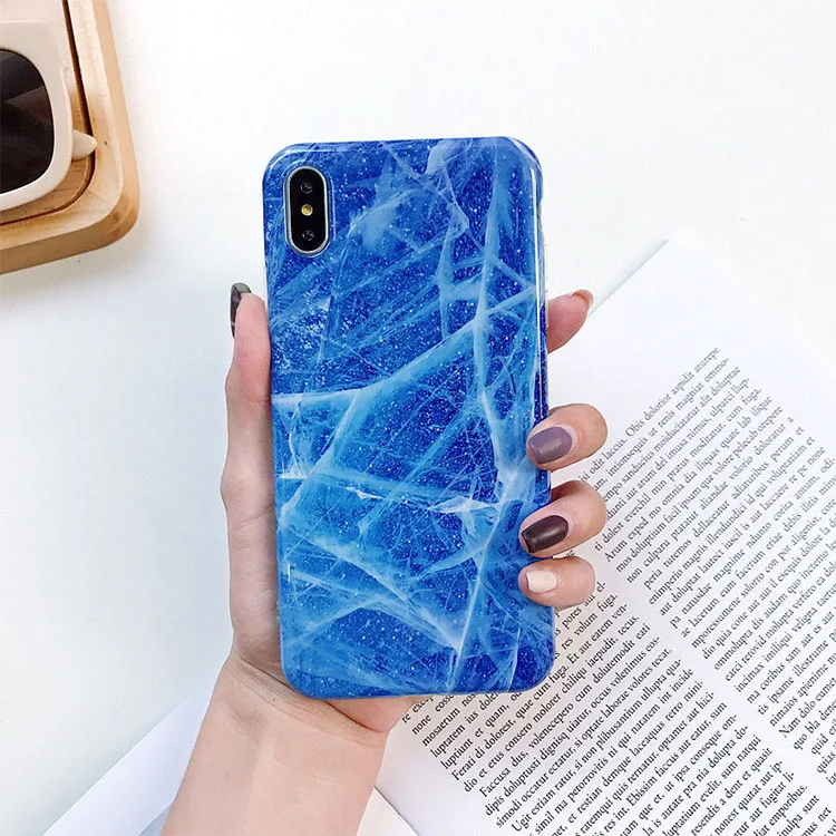 D27 Мраморный чехол для Coque iphone 7 XS MAX, чехол, мягкая задняя крышка из ТПУ для iphone 6, 6 S, 7, 8 Plus, 7 Plus, 8 Plus, iphone X, S, XR, глянцевый чехол - Цвет: D27