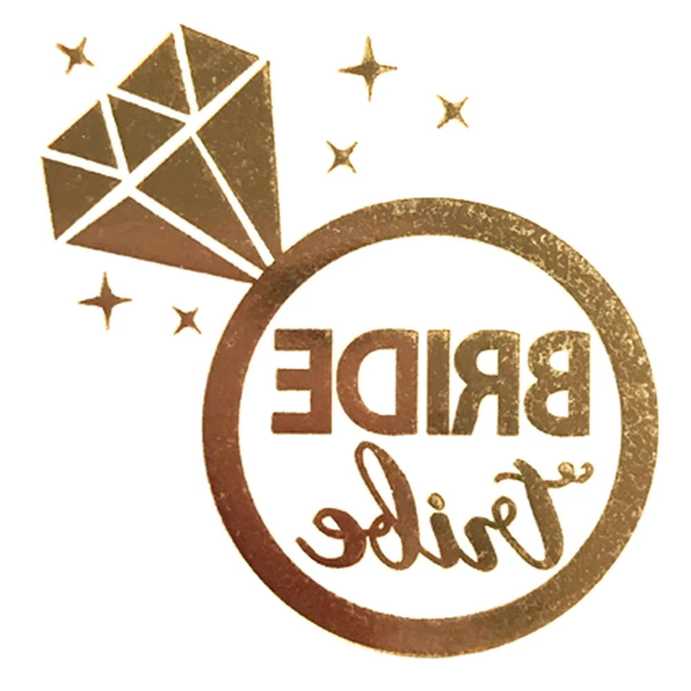 Временная наклейка для татуировок цветная случайная флеш надпись Невеста