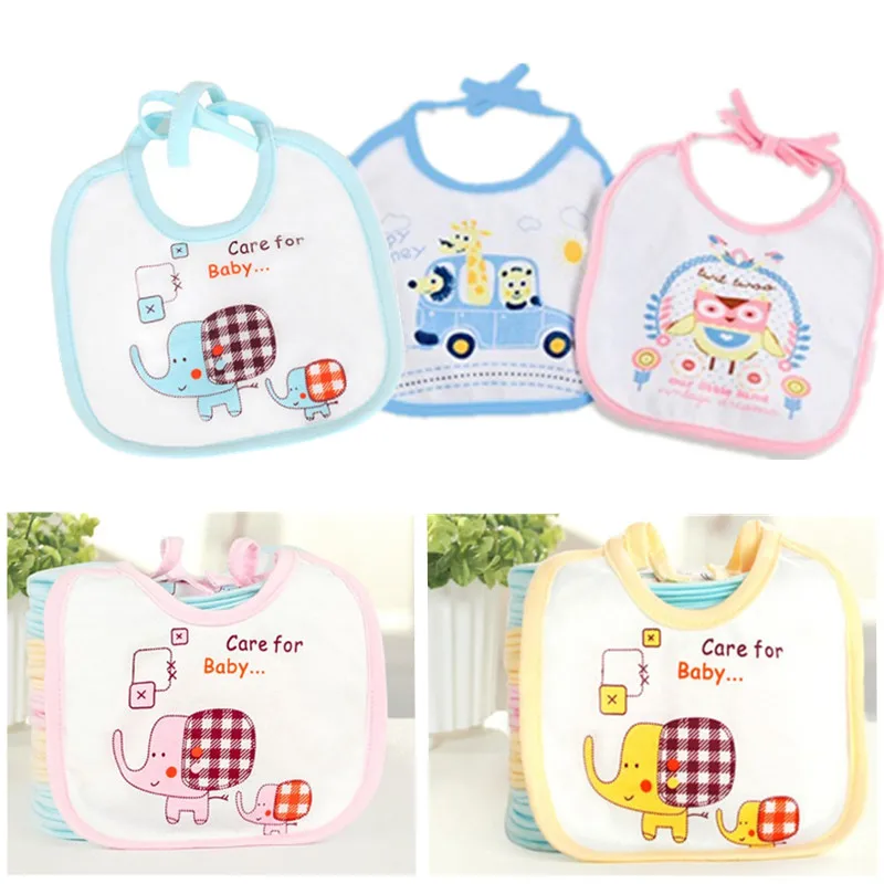 New cute cotton Baby bibs Infant saliva towels Burp Cloths funny Infants Waterproof bib 32% off | Детская одежда и обувь