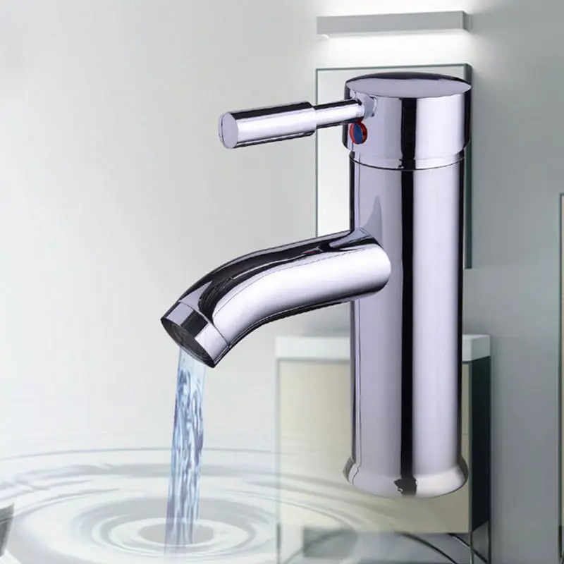 Современный простой для ванной кухни раковины кран горячей/холодной