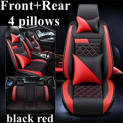 black red luxury Передний+ задний полный комплект крышка сиденье автомобиля для Toyota RAV4 ЧР для Avensis Camry 4runner Reiz Land Cruiser AVALON Королла автомобильные аксессуары - Название цвета: black red luxury