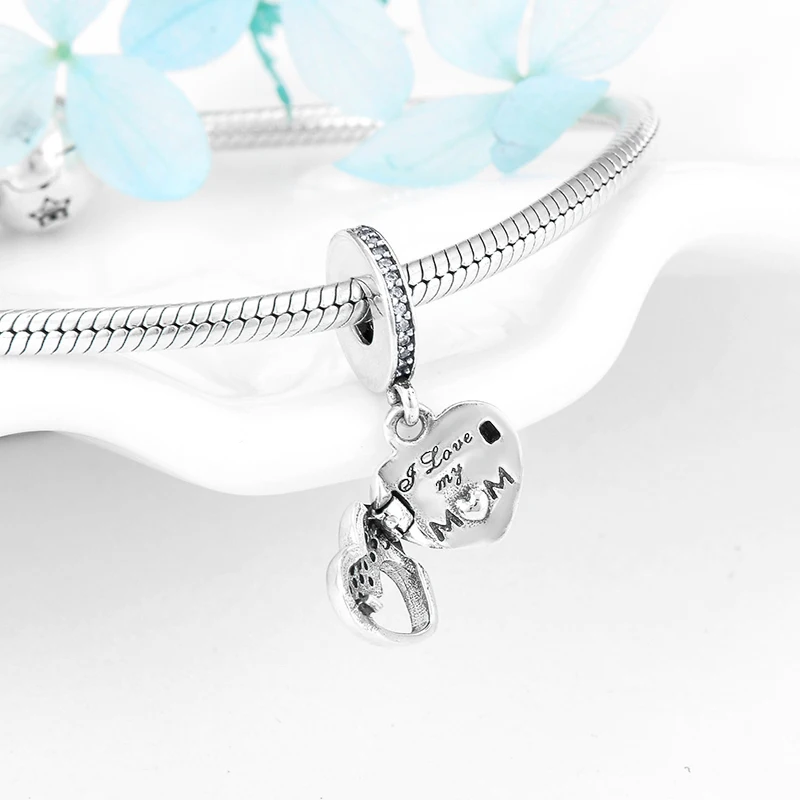 Подвеска в форме сердца для мамы из серебра 925 пробы подходит изготовления